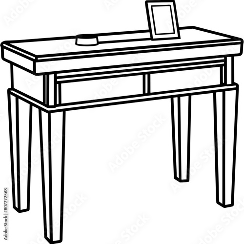 Simple Bedside Table Vector Illustration