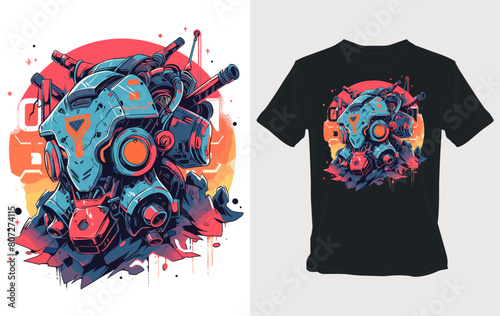 Robotic sophistication Add a futuristic edge to your t-shirt design