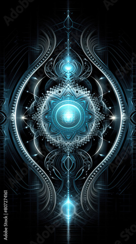 Ornate Alien Design Wallpaper