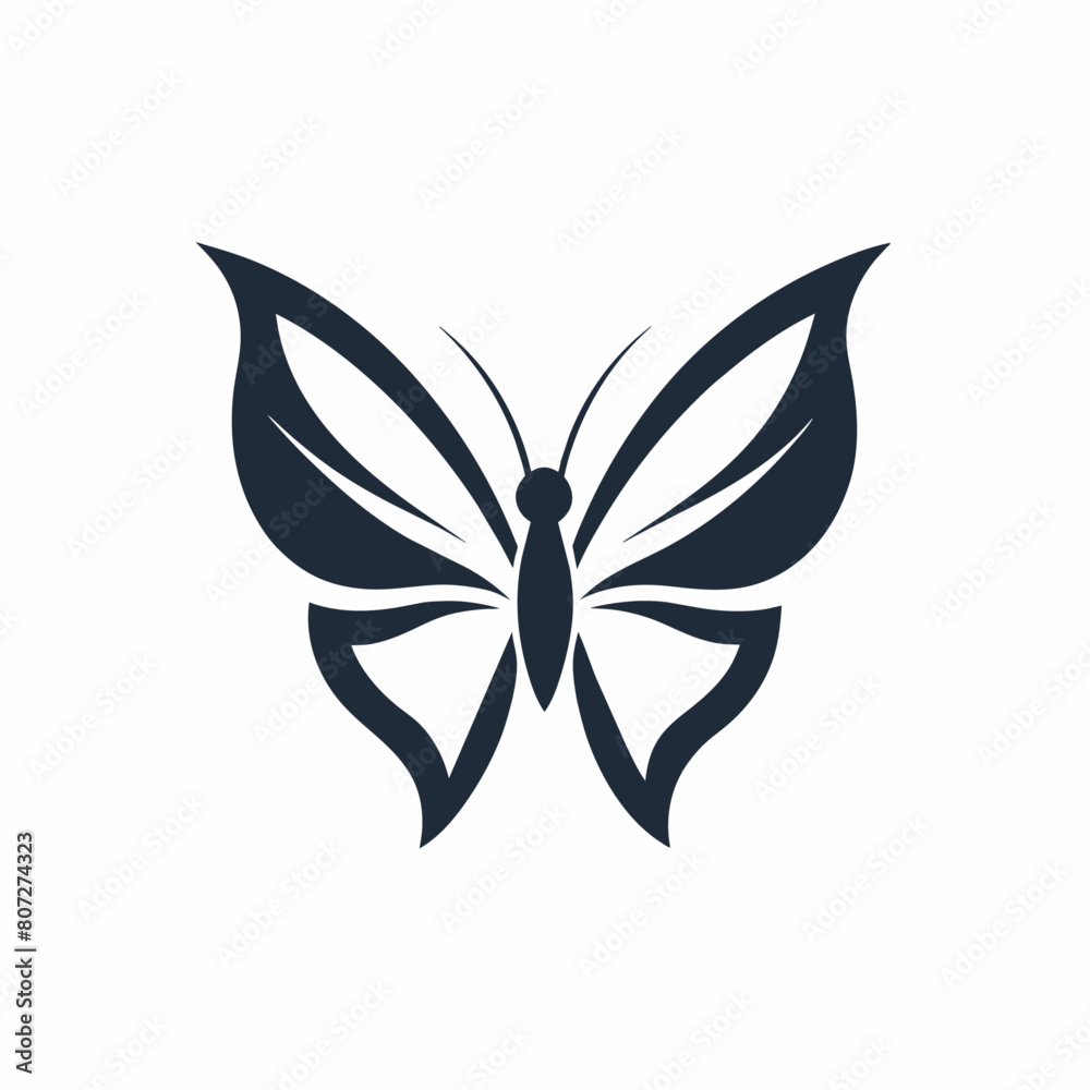A butterfly logo vector art illustration (53) A butterfly logo vector art illustration (53)