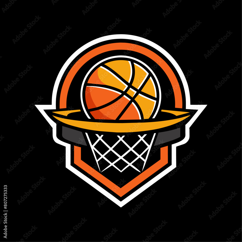 Basketball logo vector art illustration (27) Basketball logo vector art illustration (27)