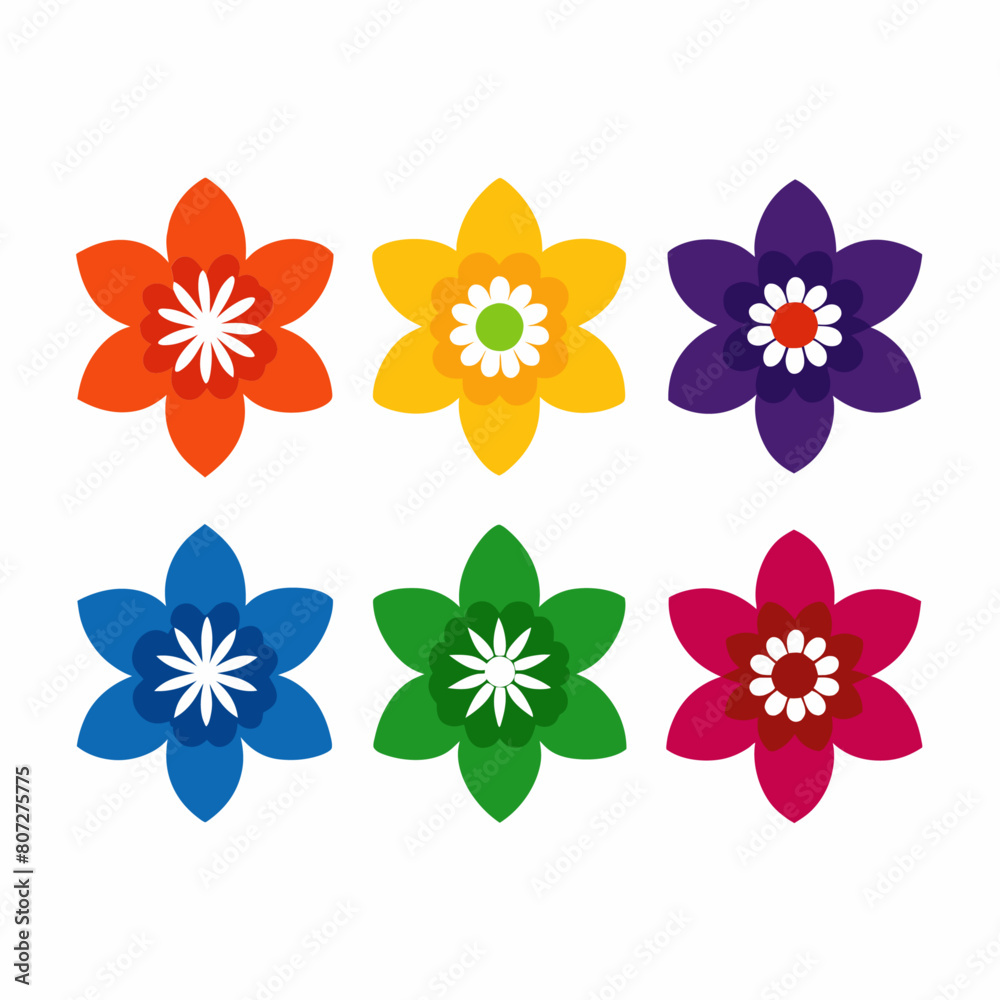 Obraz premium create-a-set-of-flower-icon-vector-art-illustratio (36)