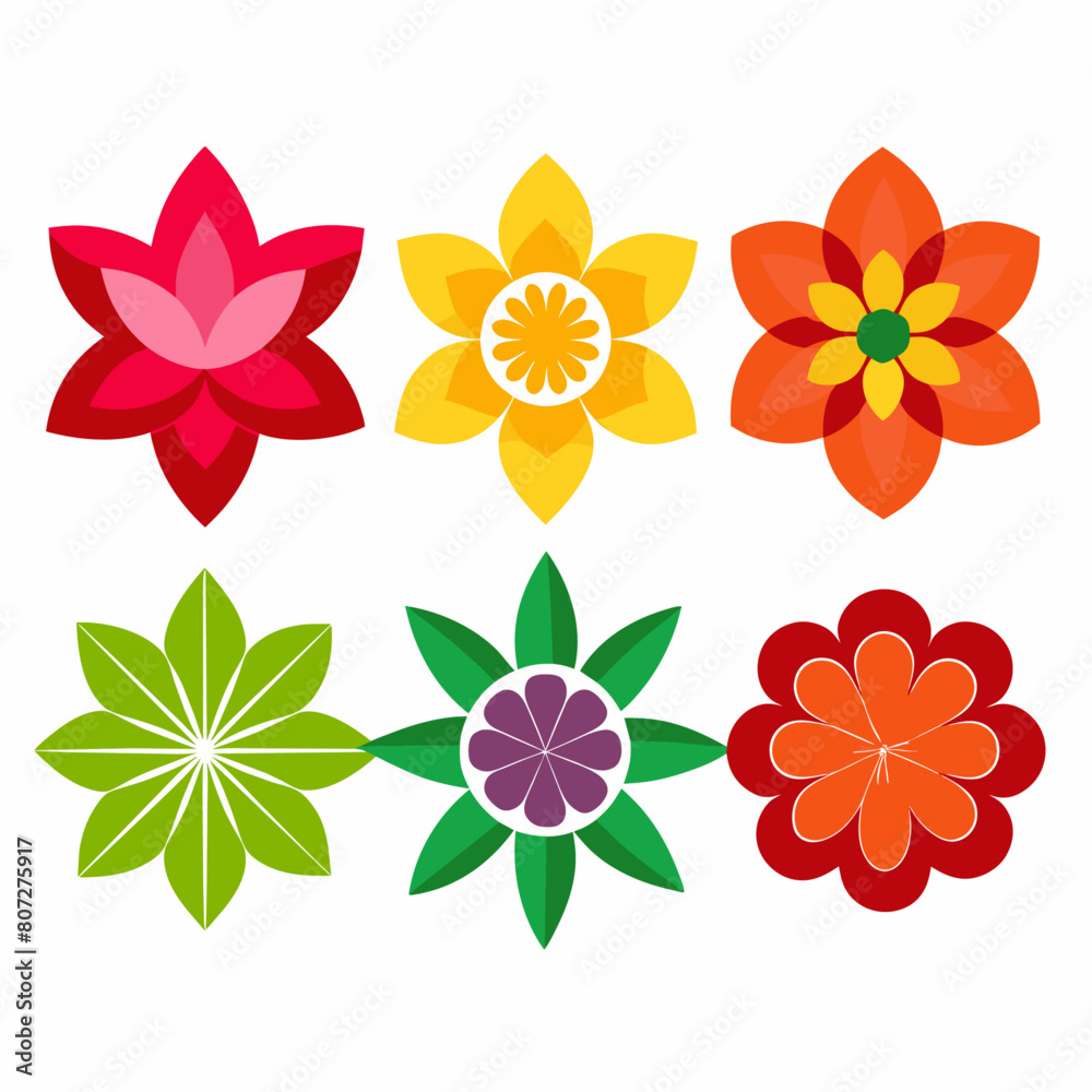 Obraz premium create-a-set-of-flower-icon-vector-art-illustratio (73)