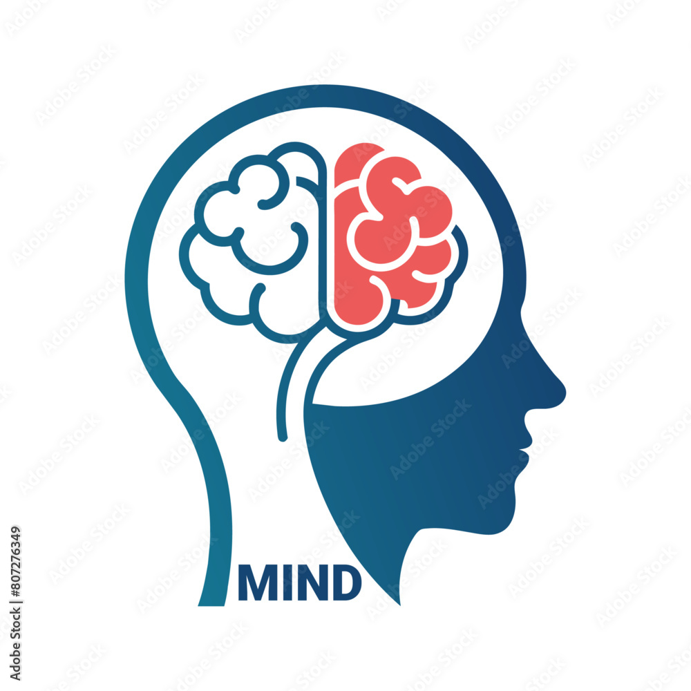 Mind logo vector art illustration (13) Mind logo vector art illustration (13)