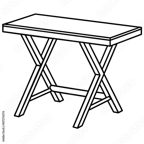 Table Isolated on White: Modern Furniture Graphics for Print and Digital Projects