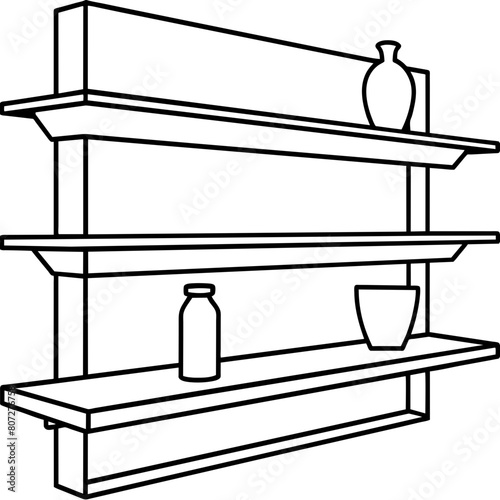 Kitchen Table and Kitchen Almira Vector Illustration for T-Shirt Design, Hoody Design, Pillow Cover Design - High-Quality Printable Graphics, SVG Files, and More