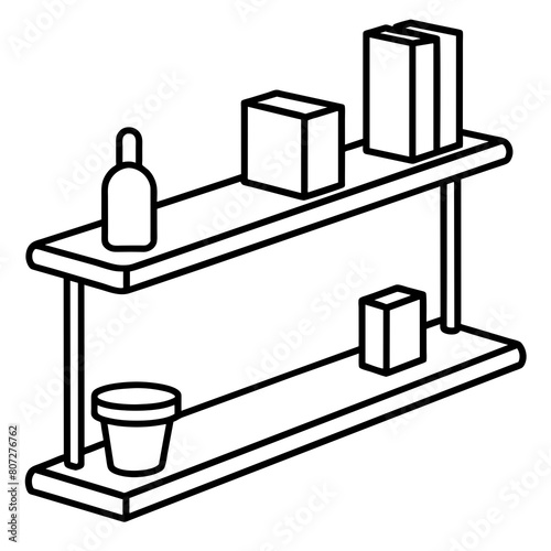 Kitchen Table and Kitchen Almira Vector Illustration for T-Shirt Design, Hoody Design, Pillow Cover Design - High-Quality Printable Graphics, SVG Files, and More