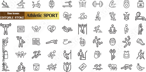 Athletic icons Pixel perfect