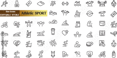 Athletic icons Pixel perfect