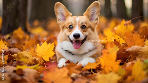 dog in autumn park © qaiser