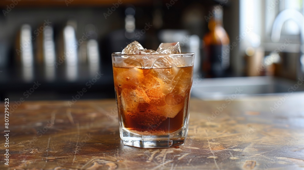 Glass Filled With Ice and Coffee Beans Glass Filled With Ice and Coffee Beans