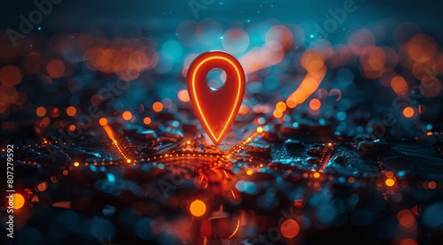 Map With Red Light