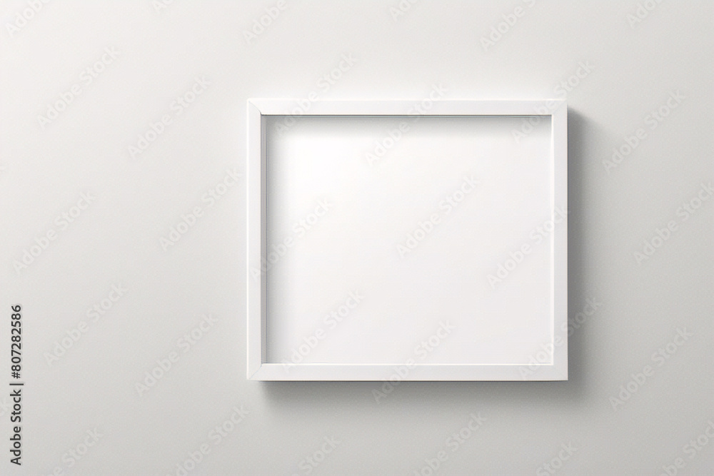 Realistischer leerer rechteckiger weißer Rahmen mit Passepartout auf grauem Hintergrund, Rand für Ihr kreatives Projekt, Mock-up-Muster, Vektordesignobjekt Realistischer leerer rechteckiger weißer Rahmen mit Passepartout auf grauem Hintergrund, Rand für Ihr kreatives Projekt, Mock-up-Muster, Vektordesignobjekt
