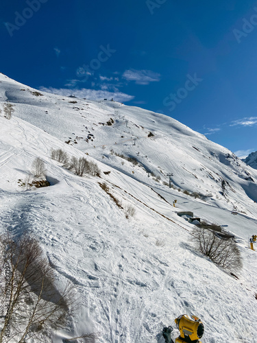 View of the ski slopes