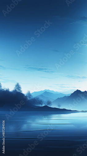 misty mountain landscape blue cold colors mountains aesthetic landscape phone wallpaper background