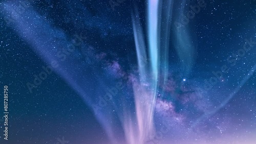 and Milky Way Galaxy Aurora Purple Blue Loop 20mm Southeast photo