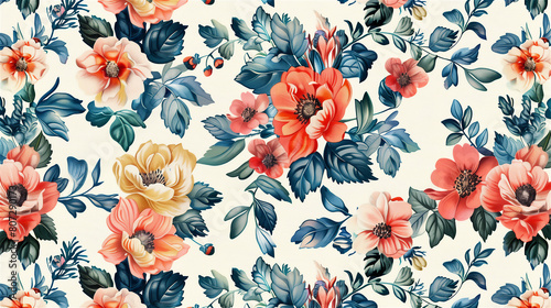 Obraz na płótnie floral pattern w salonie