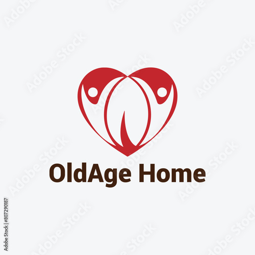 elder take care home logo design vector