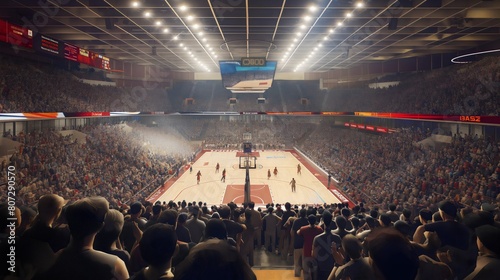 Sold out arena for basketball game