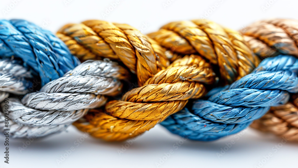 A fragment of various knots from large sea ropes,Generated by AI A fragment of various knots from large sea ropes,Generated by AI