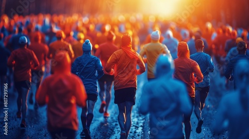 Person Running in Rain With Feet in Air