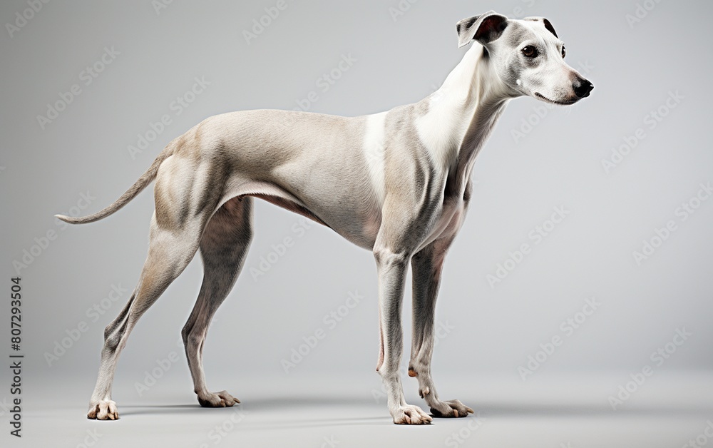Whippet on Transparent Background