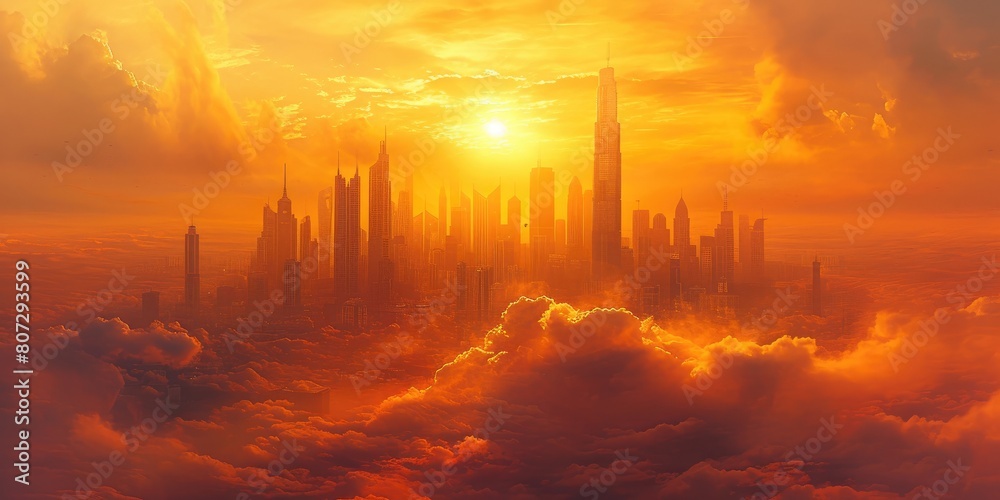 Dystopian Dusk: Metropolis Veiled in Sand Dystopian Dusk: Metropolis Veiled in Sand