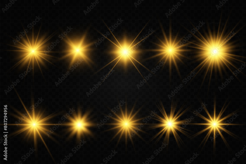 Spark of light.The star flashes brightly.Set of glowing effects.
Spark of light.The star flashes brightly.Set of glowing effects.