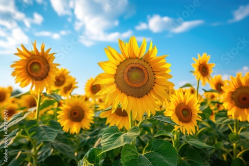 Summer s Glow  Vibrant Sunflower Landscape