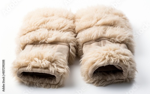 Sheepskin Mittens with Transparent Backing © PNG 