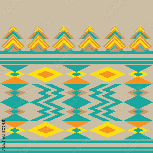 retro vintage ethnic aztec tribal acient pattern seamless background for fashion fabric and textile,2d illustration