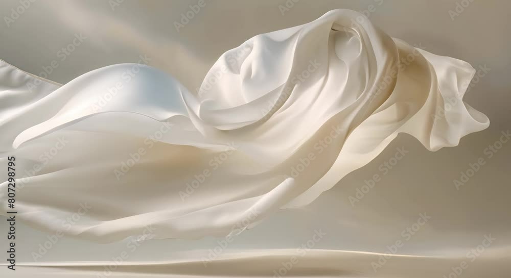 Elegant white fabric floating gracefully in the air casting soft shadows. Concept Beauty of Light and Shadows, Minimalistic Elegance, White Fabric Photography Elegant white fabric floating gracefully in the air casting soft shadows. Concept Beauty of Light and Shadows, Minimalistic Elegance, White Fabric Photography
