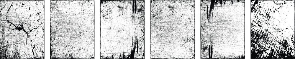 Fototapeta premium Grunge Urban Backgrounds set.Texture Vector.Dust Overlay Distress Grain ,Simply Place illustration over any Object to Create grungy Effect .abstract,splattered , dirty, texture for your design.