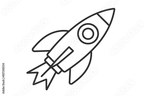 coloring rocket, AI generated