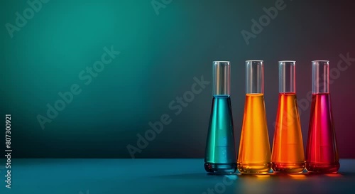 The symbolism of fluorescent liquids in vials: Chemists' pursuit of connection in solitude. Concept Science, Chemistry, Solitude, Symbolism, Fluorescent liquids photo