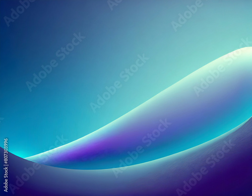 青紫色と銀色の光沢のあるデジタルな波型の抽象背景素材。CG風。AI生成画像。