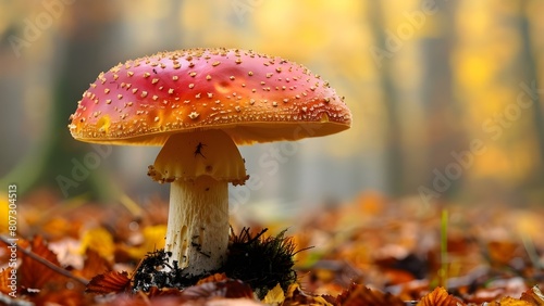 The Significance of Mushrooms in Forest Ecosystems and their Culinary Potential. Concept Mushroom Ecology, Forest Biodiversity, Culinary Delights, Fungi Nutrition, Mycology Science