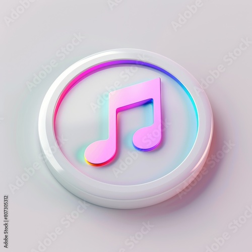 Remade Old iTunes Logotype with Enhanced Buttons and Graded Color Palette photo
