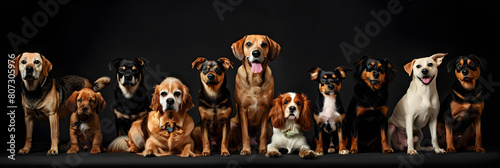Expressive Display of Top 10 Popular Dog Breeds Ranked by Popularity