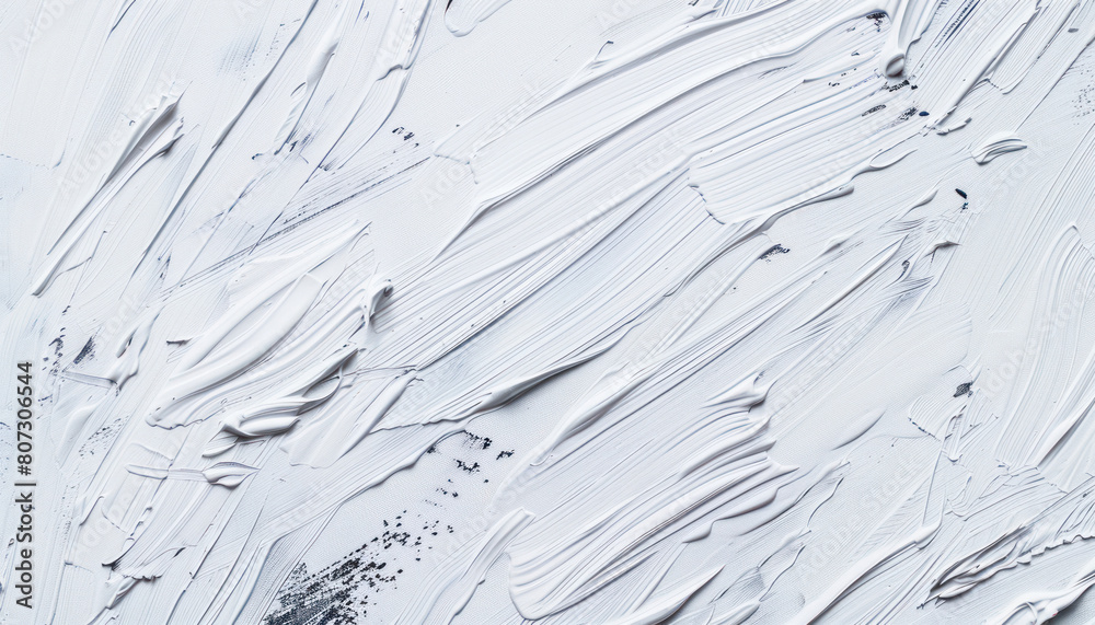 A white wall covered with numerous layers of white paint strokes, creating a textured surface A white wall covered with numerous layers of white paint strokes, creating a textured surface