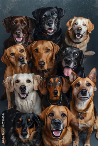 Expressive Display of Top 10 Popular Dog Breeds Ranked by Popularity