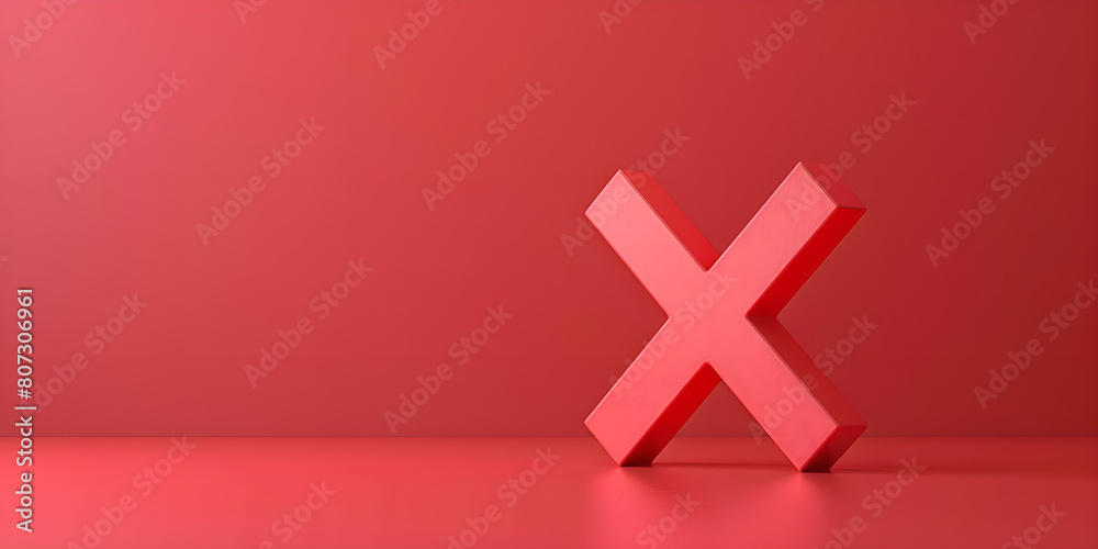 Obraz premium 3D Ilustration of red cross mark 