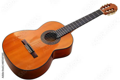 Classic Acoustic Guitar Isolated on Transparent