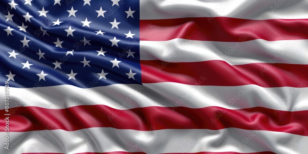State Flag Waving with Flag in Wind. Patriotic State Flag with Striped Design State Flag Waving with Flag in Wind. Patriotic State Flag with Striped Design