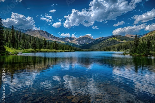 Lower Lake - Breathtaking Landscape of Blue Waters amid Majestic