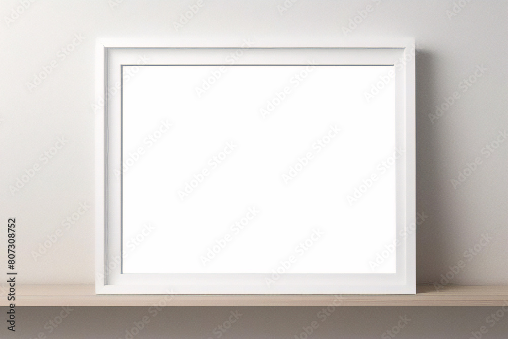 Weißes Rahmenmodell im Innenraum auf weißem Wandhintergrund. Vorlagenrahmen für Text. Poster-Attrappe. Rechteckiges Wandbild oder Fotorahmen-Attrappe Weißes Rahmenmodell im Innenraum auf weißem Wandhintergrund. Vorlagenrahmen für Text. Poster-Attrappe. Rechteckiges Wandbild oder Fotorahmen-Attrappe