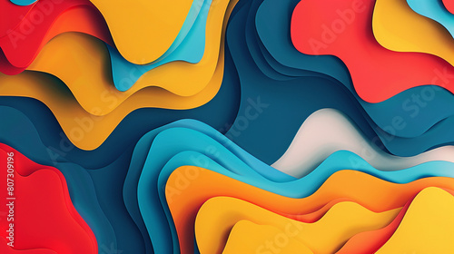 Vibrant Abstract Background With Flowing Colorful Waves
