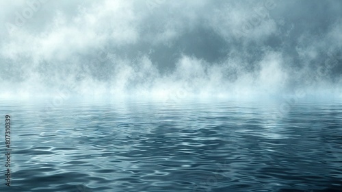   A vast expanse of water with a cloud-filled sky as backdrop and a boat floating mid-stream