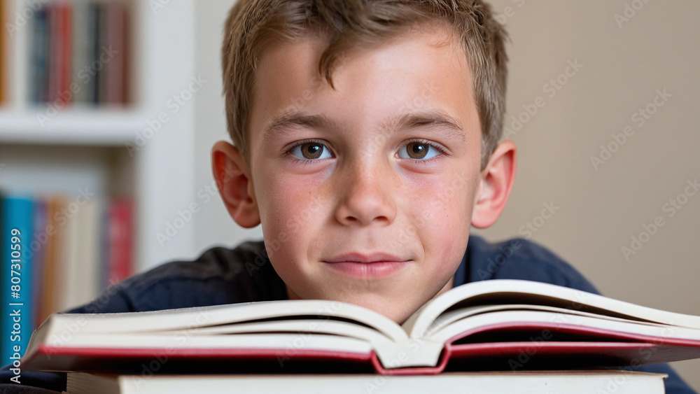 Scholarly Youth: A Portrait of Knowledge and Ambition, Surrounded by Books in a Studio Setting boy teen white Scholarly Youth: A Portrait of Knowledge and Ambition, Surrounded by Books in a Studio Setting boy teen white