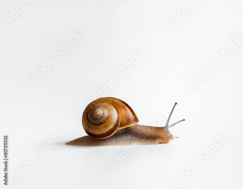 snail on white background